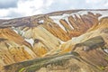 Colored mountains of the volcanic landscape of Landmannalaugar. Iceland Royalty Free Stock Photo