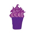 Colored muffin pattern for cards, invitation, menu