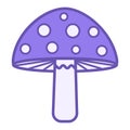 Colored Mushroom Icon. Royalty Free Stock Photo