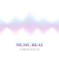 Colored music beat. Abstract audio equalizer technology. Sound Wave. Isolated on white background. Space For Text. Vector