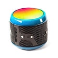 Colored music speaker isolated.