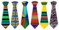 Colored neckties Royalty Free Stock Photo