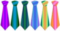 Colored neckties Royalty Free Stock Photo