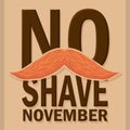 Colored no shave november poster Vector