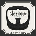 Colored no shave november poster Vector