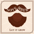 Colored no shave november poster Vector