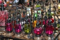 Colored oil lamps Royalty Free Stock Photo