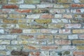 colored old brick wall of the old building Royalty Free Stock Photo