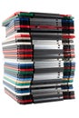 Colored old retro floppy diskettes in stack Royalty Free Stock Photo
