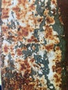 Old Weathered Rusty Paint Peeled Metal Texture Abstract Background