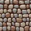Colored old stone texture, vector cartoon seamless background Royalty Free Stock Photo