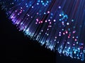 optical fiber lamp, colored optical fibers, night lights, futuristic neon color style party, new retro Royalty Free Stock Photo