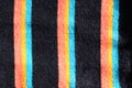 Colored orange blue yellow black knitting textile texture Royalty Free Stock Photo