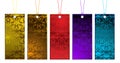 Colored ornamental tags