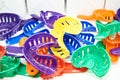 Colored orthodontic impression trays Royalty Free Stock Photo