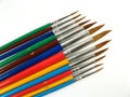 Colored paintbrushes