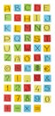 Colored paper alphabet. Royalty Free Stock Photo