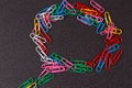 Colored paper clips Royalty Free Stock Photo