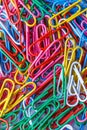 Colored paper clips.Conceptual image of education