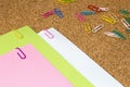 Colored paper clips Royalty Free Stock Photo