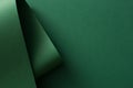 Colored paper, curved green 3d abstract background Royalty Free Stock Photo