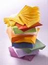 Colored paper napkins Royalty Free Stock Photo