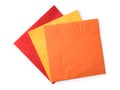 Colored paper napkins on white Royalty Free Stock Photo