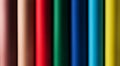 Colored paper in rolls multicolored cylindrical cardboard