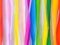 Colored paper strips decorate on board Royalty Free Stock Photo