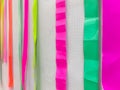 Colored paper strips decorate on board Royalty Free Stock Photo
