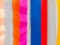Colored paper strips decorate on board Royalty Free Stock Photo