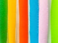Colored paper strips decorate on board Royalty Free Stock Photo