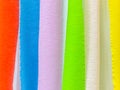 Colored paper strips decorate on board Royalty Free Stock Photo