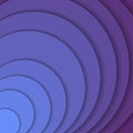 Colored paper waves, abstract, geometric background texture layers of depth in shades of proton purple. Paper cut style
