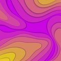 Colored paper waves, abstract, geometric background texture layers of depth in shades of purple, orange, yellow. Paper cut style