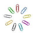 Colored paperclips