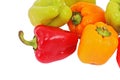 Colored paprika pepper isolated Royalty Free Stock Photo