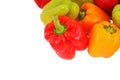 Colored paprika pepper isolated Royalty Free Stock Photo