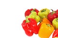 Colored paprika pepper isolated Royalty Free Stock Photo