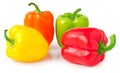 Colored paprika pepper isolated on a white background Royalty Free Stock Photo