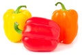 Colored paprika pepper isolated on a white background Royalty Free Stock Photo