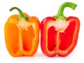 Colored paprika pepper isolated on a white background Royalty Free Stock Photo