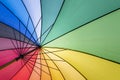Colored parasol in the summer