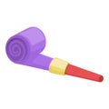 Colored party blower icon cartoon vector. Instrument gift