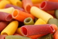 Colored pasta closeup Royalty Free Stock Photo