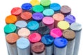 Colored pastel chalks isolated on white background Royalty Free Stock Photo