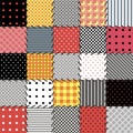 Colored patchwork quilt from different pieces