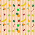 Colored pattern with fruits and vegetables2 Royalty Free Stock Photo