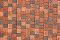 Colored paving slabs - abstract background, texture, exhibition stand Royalty Free Stock Photo