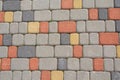 Colored paving slabs close up Royalty Free Stock Photo